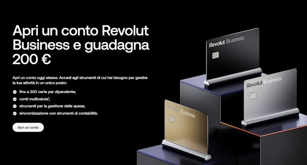 Revolut business bonus benvenuto 20€
